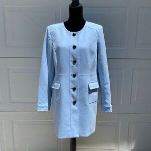 Karl Lagerfeld Paris Powder Blue Long Jacket Size 14